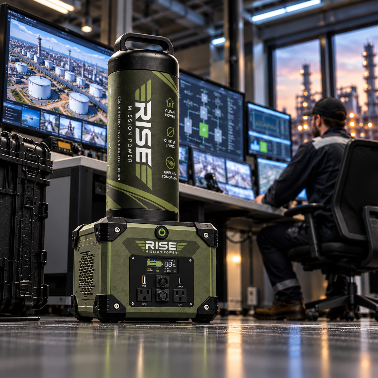 Rise Mission Power unit in an industrial control room