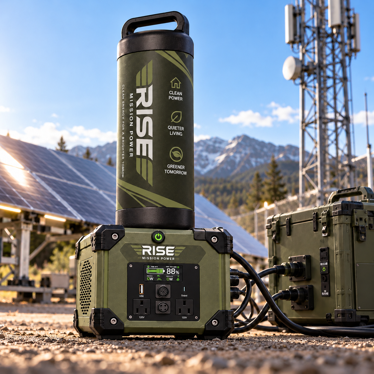 Olive mission power station in the mountains